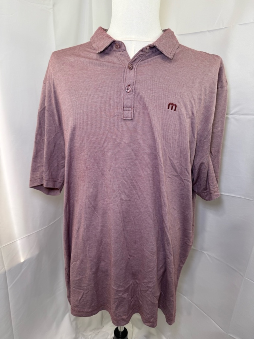 Travis Mathew Men's Plum Short-Sleeve Polo golf